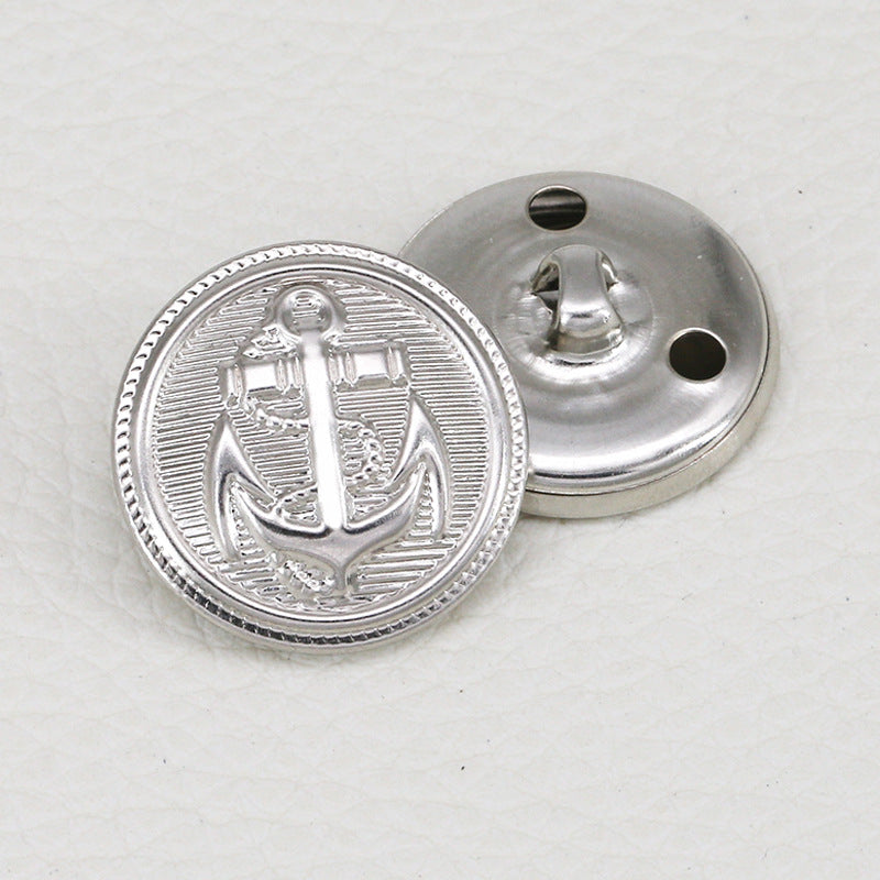 Custom Wholesale Button Around Fancy Shape Metal Coat Buttons Shank Sewing for Sale-43