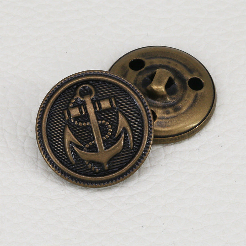 Custom Wholesale Button Around Fancy Shape Metal Coat Buttons Shank Sewing for Sale-43