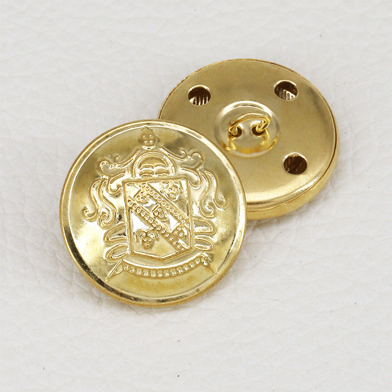 Custom Wholesale Button Around Fancy Shape Metal Coat Buttons Shank Sewing for Sale-43
