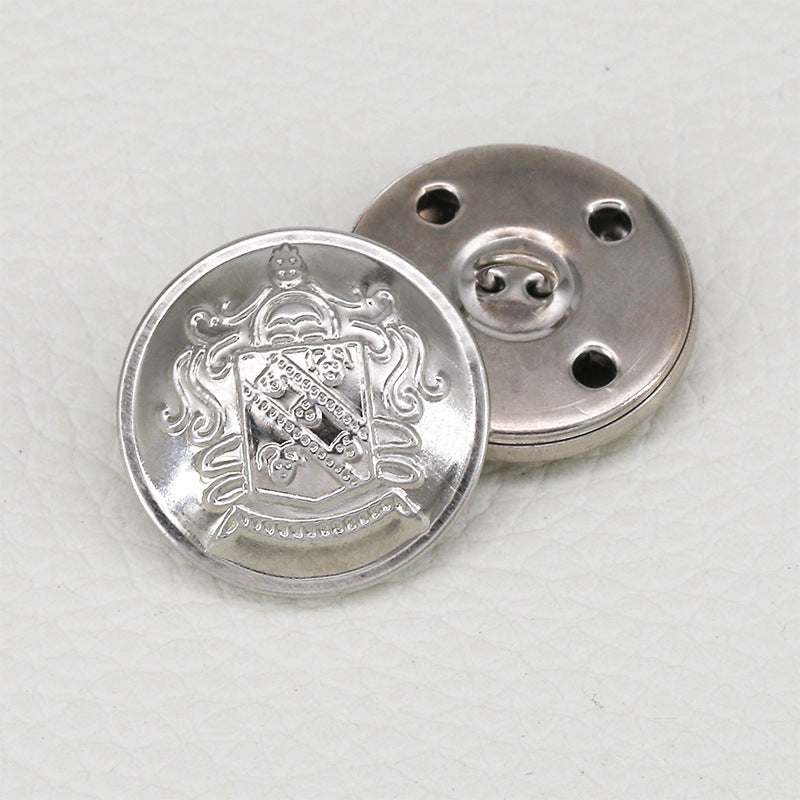 Custom Wholesale Button Around Fancy Shape Metal Coat Buttons Shank Sewing for Sale-43