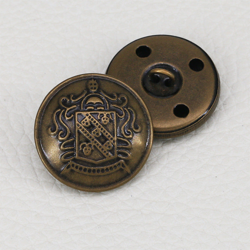 Custom Wholesale Button Around Fancy Shape Metal Coat Buttons Shank Sewing for Sale-43