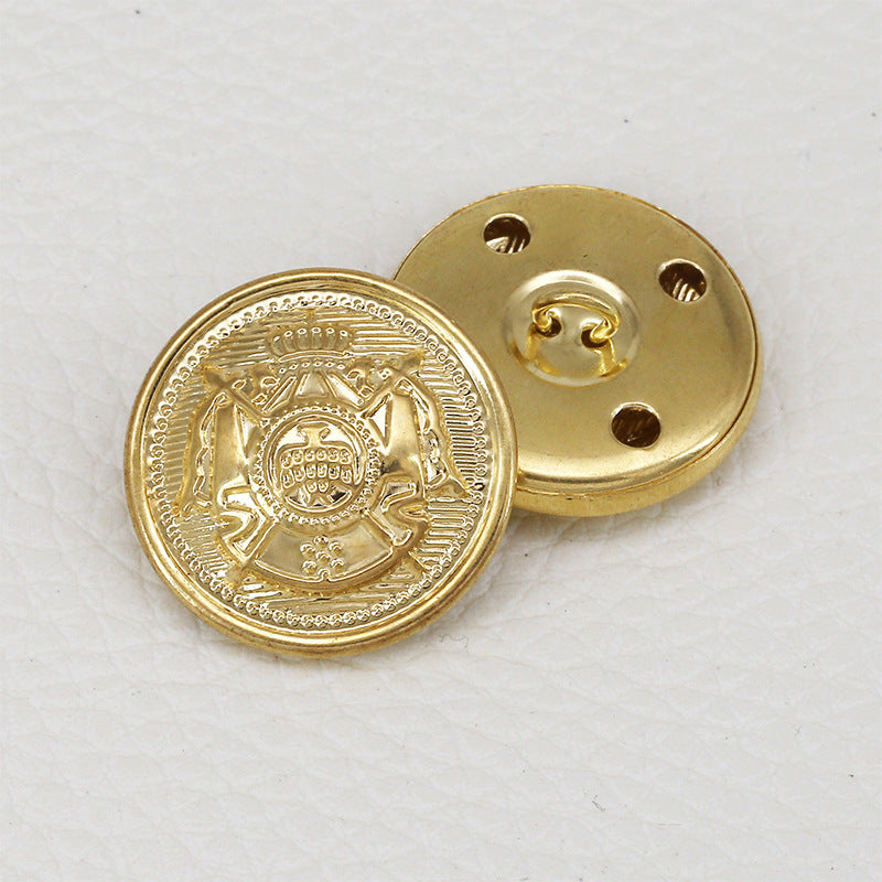 Custom Wholesale Button Around Fancy Shape Metal Coat Buttons Shank Sewing for Sale-43