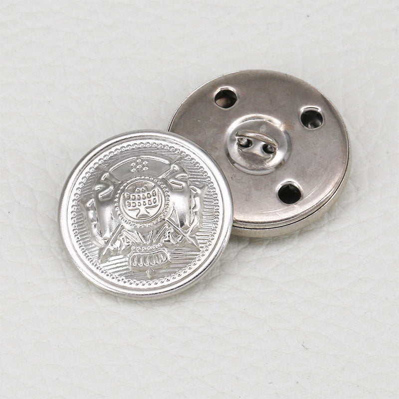 Custom Wholesale Button Around Fancy Shape Metal Coat Buttons Shank Sewing for Sale-43