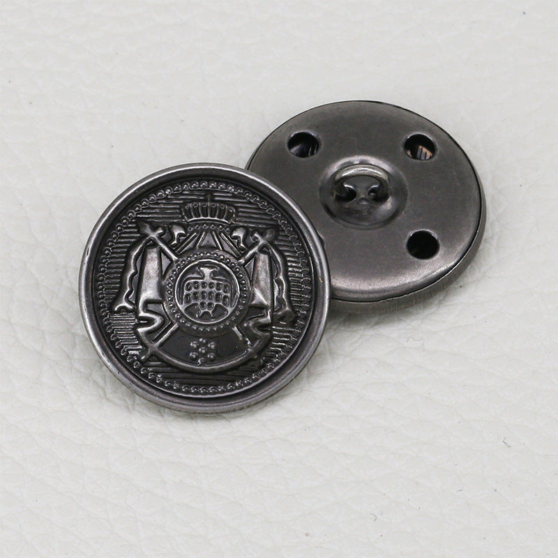 Custom Wholesale Button Around Fancy Shape Metal Coat Buttons Shank Sewing for Sale-43