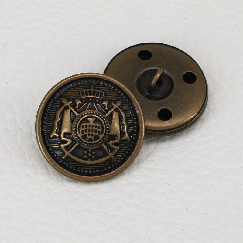 Custom Wholesale Button Around Fancy Shape Metal Coat Buttons Shank Sewing for Sale-43