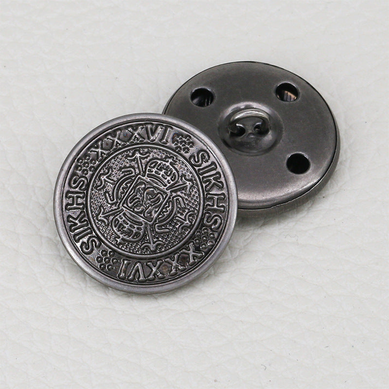Custom Wholesale Button Around Fancy Shape Metal Coat Buttons Shank Sewing for Sale-43