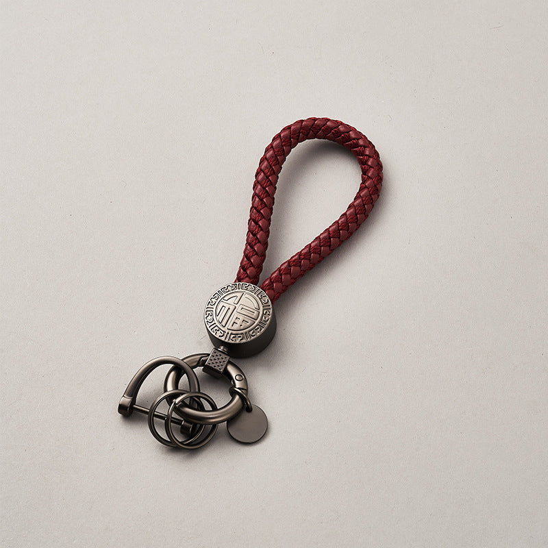 Wholesale Blank Keyring Sublimation Custom Logo Embossed Leather Keyring Engraved Key Chain Key Holder Leather Keychain-43