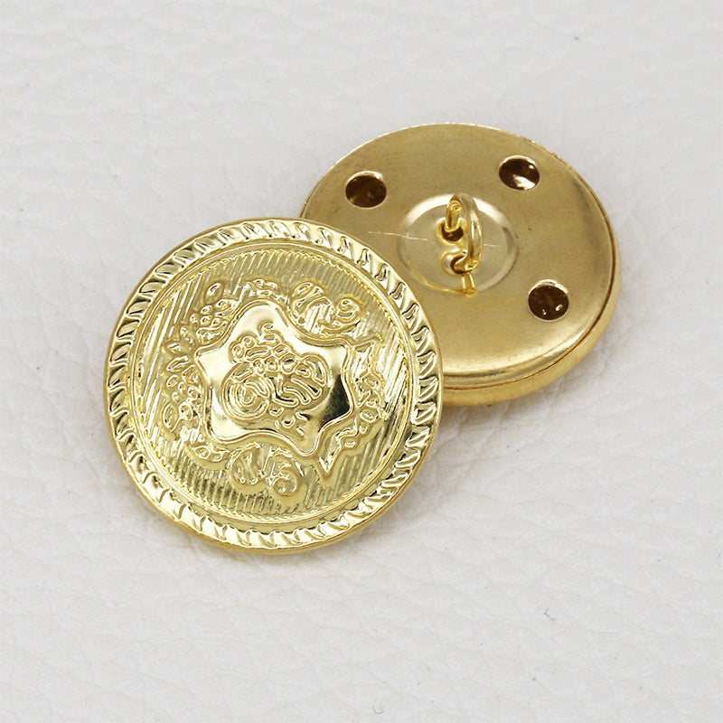 Custom Wholesale Button Around Fancy Shape Metal Coat Buttons Shank Sewing for Sale-43