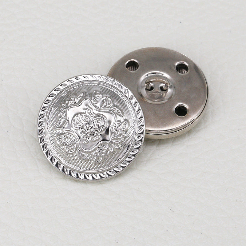 Custom Wholesale Button Around Fancy Shape Metal Coat Buttons Shank Sewing for Sale-43