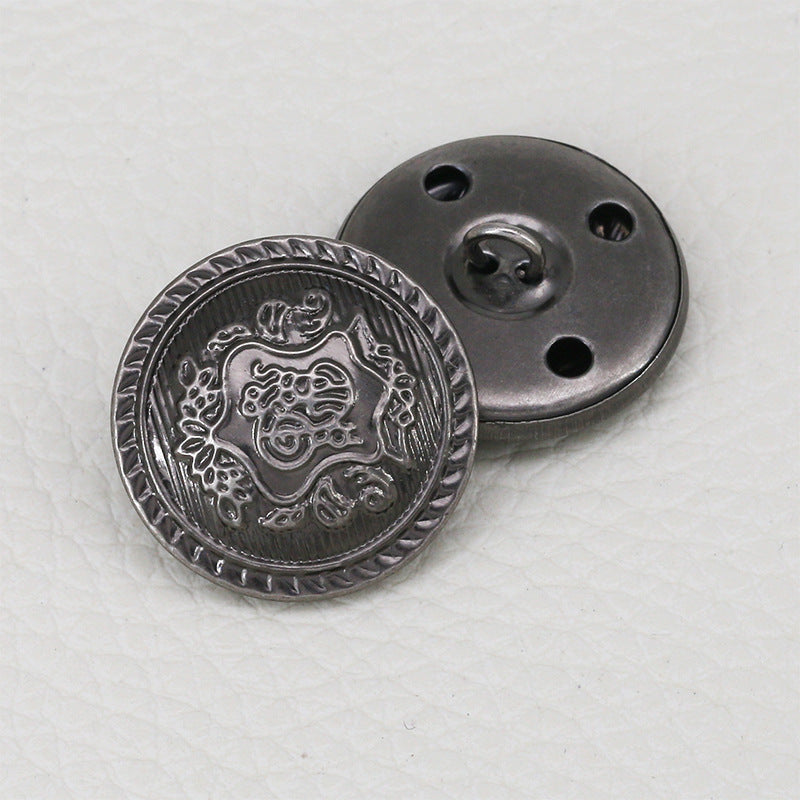Custom Wholesale Button Around Fancy Shape Metal Coat Buttons Shank Sewing for Sale-43