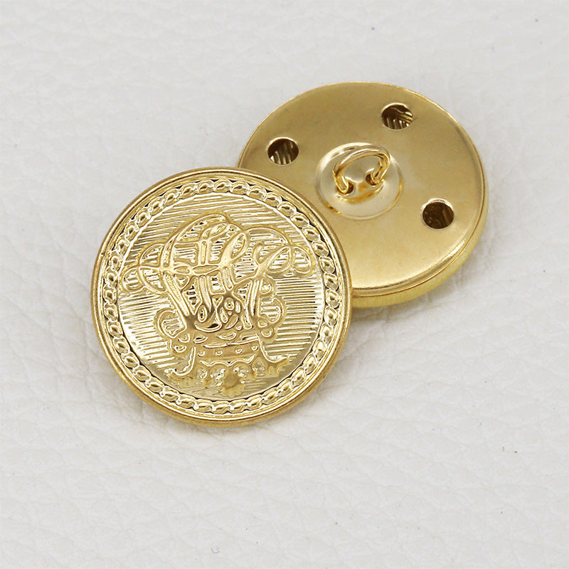 Custom Wholesale Button Around Fancy Shape Metal Coat Buttons Shank Sewing for Sale-43