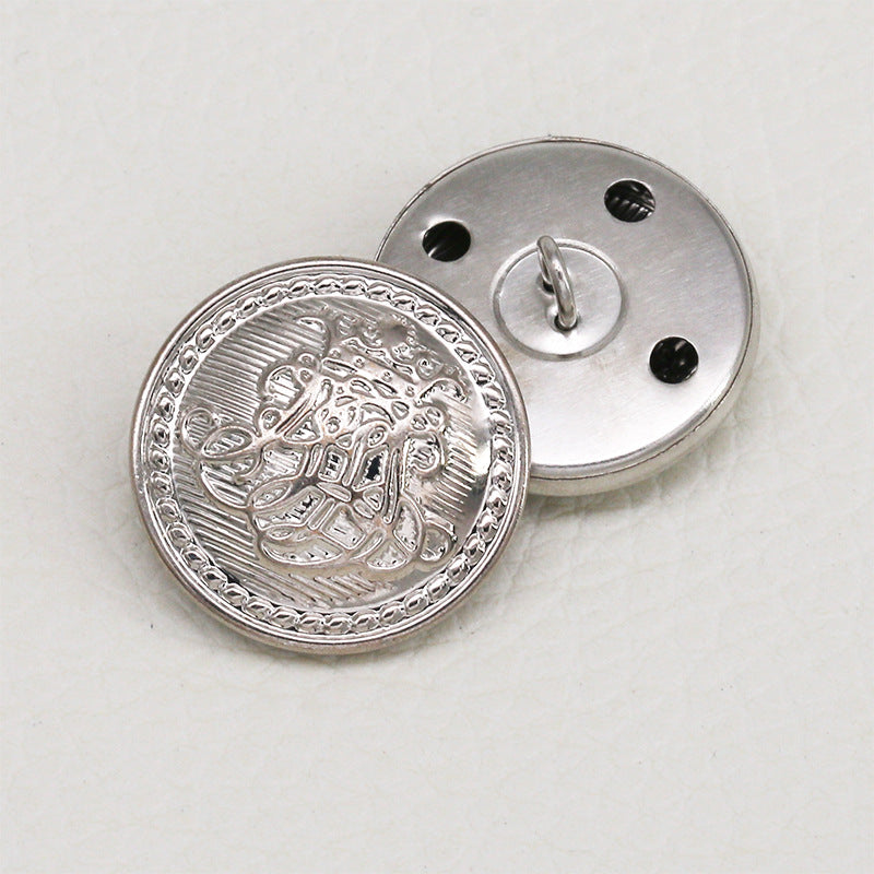 Custom Wholesale Button Around Fancy Shape Metal Coat Buttons Shank Sewing for Sale-43