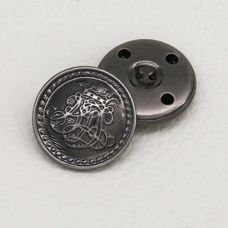 Custom Wholesale Button Around Fancy Shape Metal Coat Buttons Shank Sewing for Sale-43