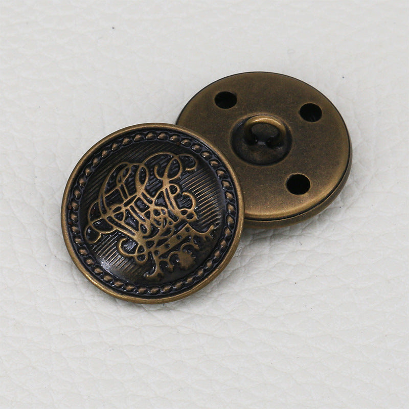 Custom Wholesale Button Around Fancy Shape Metal Coat Buttons Shank Sewing for Sale-43