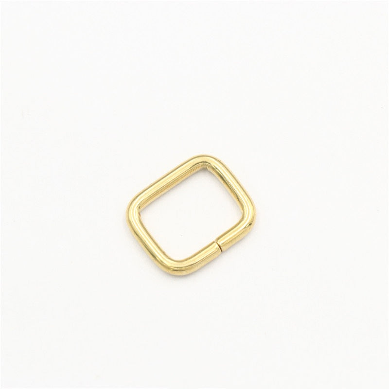 solid brass square split ring buckle-43