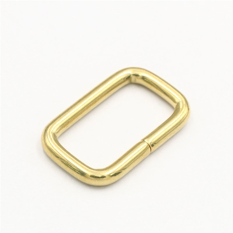 solid brass square split ring buckle-43