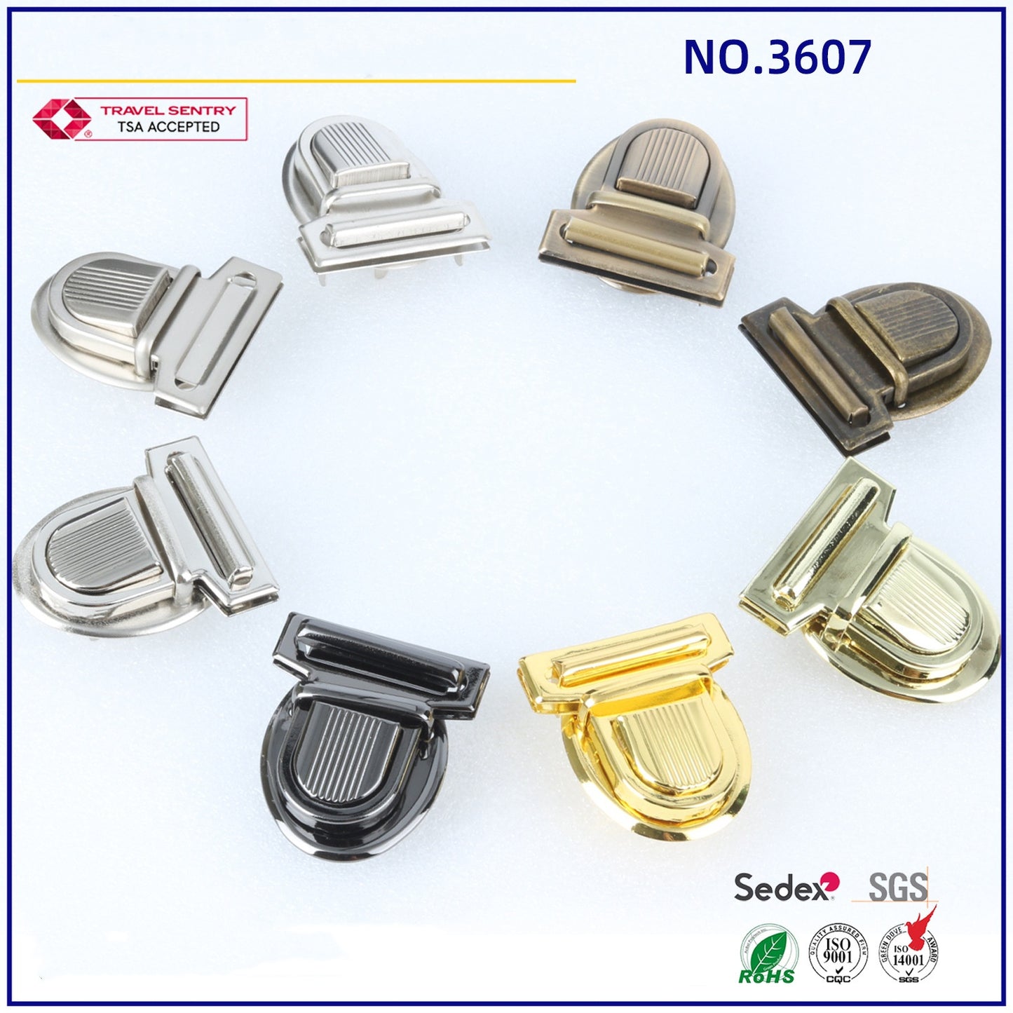 Wholesale Metal Clasps Bag Press Push Closure Purse Tongue Locks For Handbag-44
