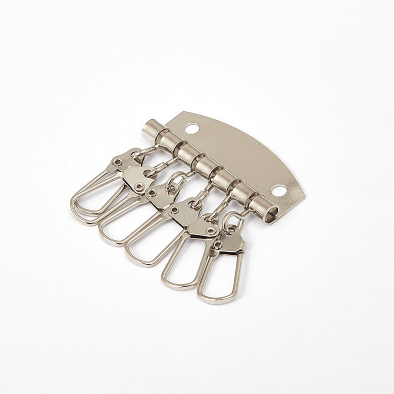 Various Color Metal Keychain with 6 Hooks Keychain Holder Hooks for Wallet-44