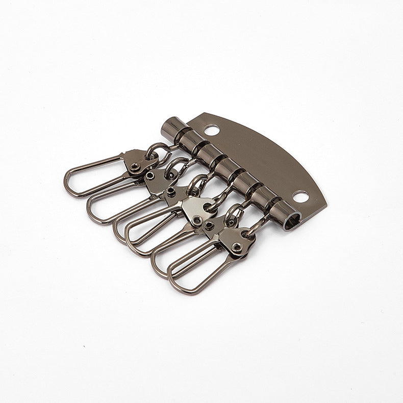 Various Color Metal Keychain with 6 Hooks Keychain Holder Hooks for Wallet-44