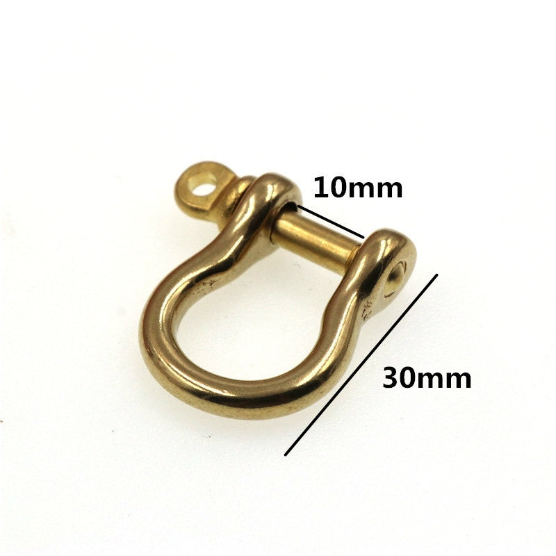 6mm Brass U-shackle Buckle Leather Bag Hardware Accessories Removable Screw Horseshoe Buckle-45