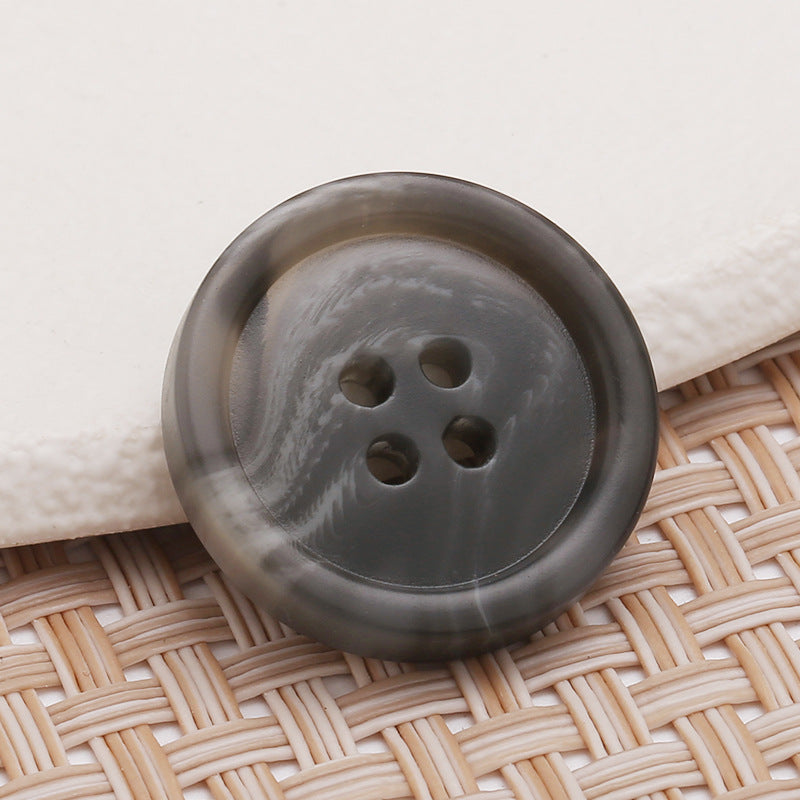 Resin Round Pattern Four-eye Sewing on Garment Buttons Shirt Fabric Storage Box Hand-stitched Clothing Coat Suit Buttons-45