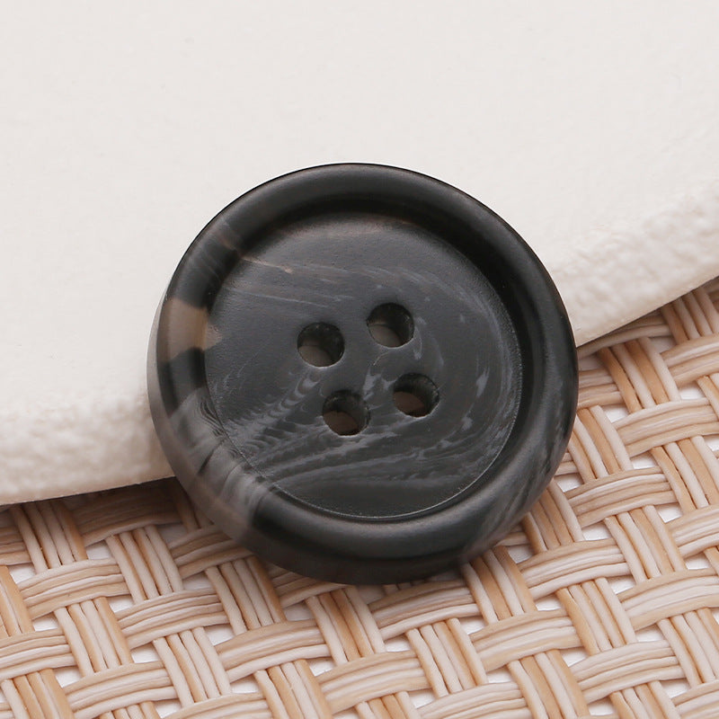 Resin Round Pattern Four-eye Sewing on Garment Buttons Shirt Fabric Storage Box Hand-stitched Clothing Coat Suit Buttons-45