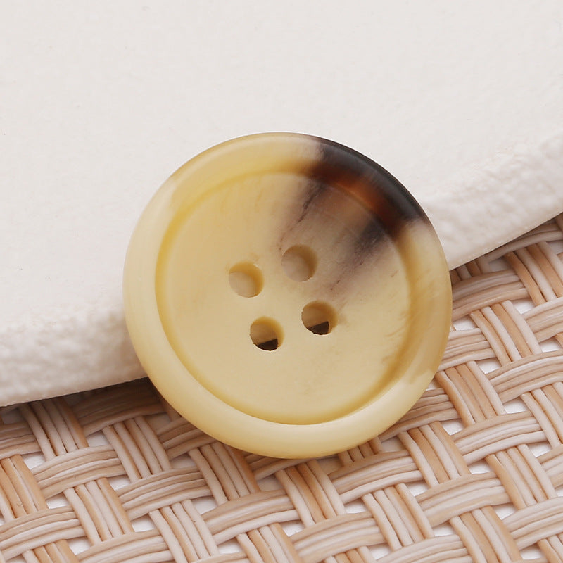 Resin Round Pattern Four-eye Sewing on Garment Buttons Shirt Fabric Storage Box Hand-stitched Clothing Coat Suit Buttons-45