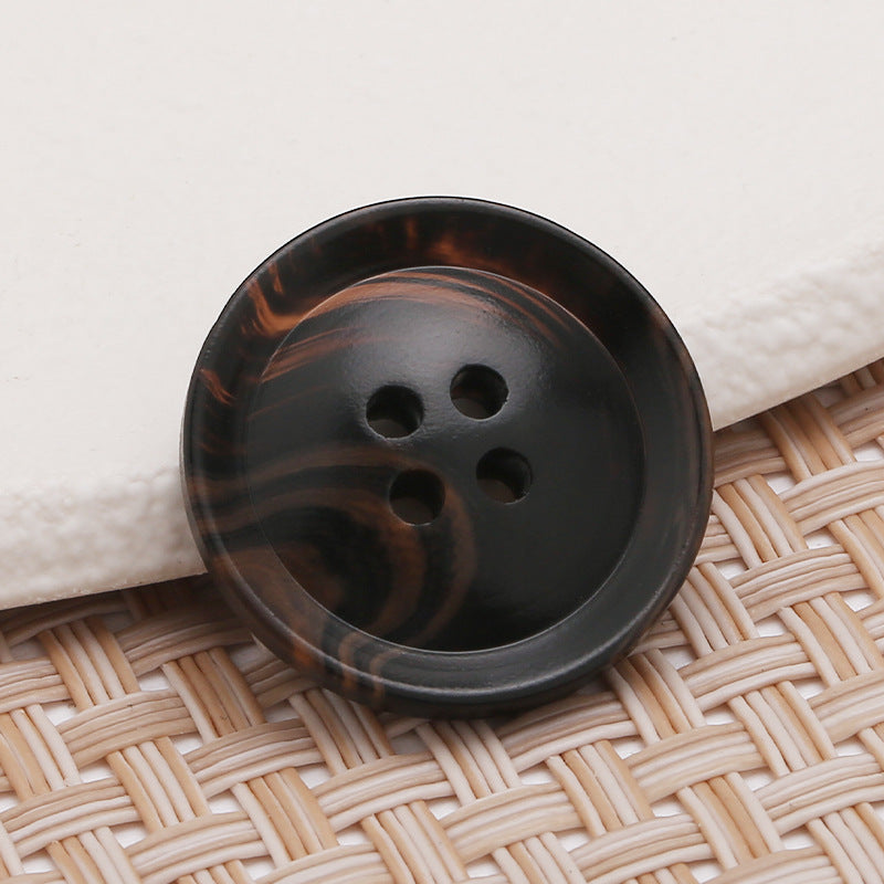 Resin Round Pattern Four-eye Sewing on Garment Buttons Shirt Fabric Storage Box Hand-stitched Clothing Coat Suit Buttons-45