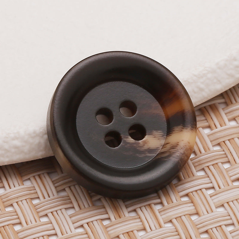 Resin Round Pattern Four-eye Sewing on Garment Buttons Shirt Fabric Storage Box Hand-stitched Clothing Coat Suit Buttons-45