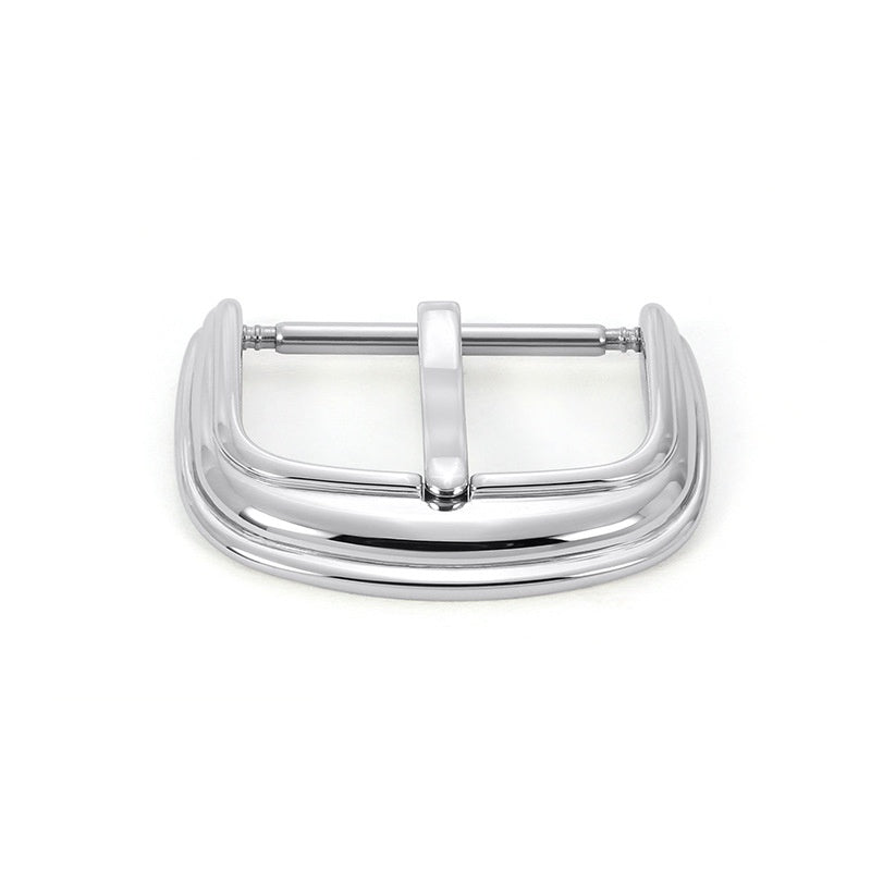 Wholesale Oil Pressure Buckle Silicone Watch Strap Buckle Stainless Steel 14mm to 26mm Black Silver Metal Watch Buckle-45