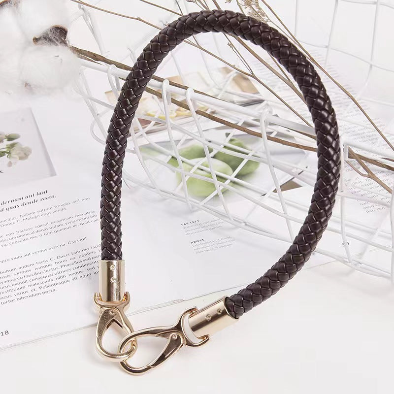 PU woven handles with customizable length for ladies leather bags-45