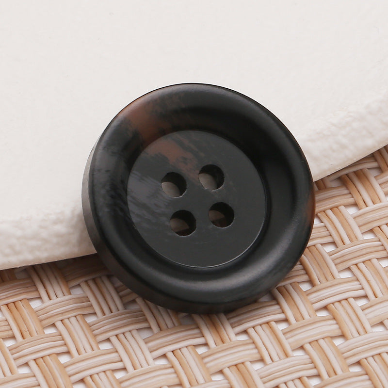 Resin Round Pattern Four-eye Sewing on Garment Buttons Shirt Fabric Storage Box Hand-stitched Clothing Coat Suit Buttons-45