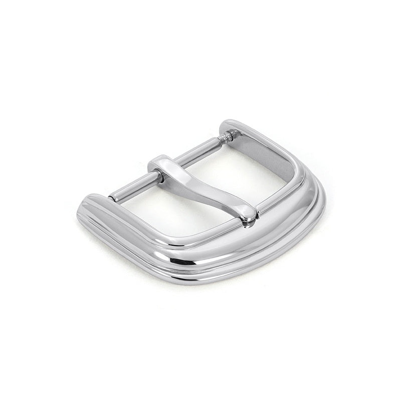 Wholesale Oil Pressure Buckle Silicone Watch Strap Buckle Stainless Steel 14mm to 26mm Black Silver Metal Watch Buckle-45