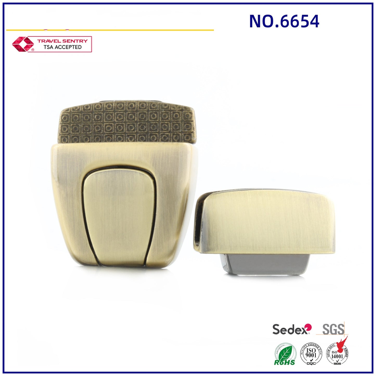 Wholesale Bag Metal Decorative Parts Buckle Thumb Press Bag Lock-45