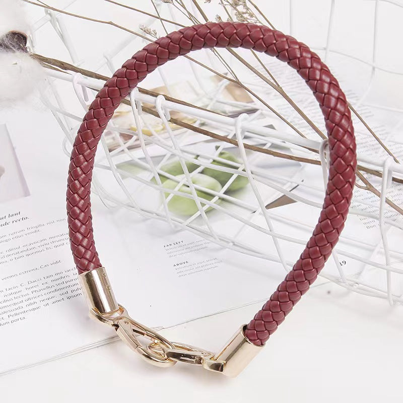 PU woven handles with customizable length for ladies leather bags-45