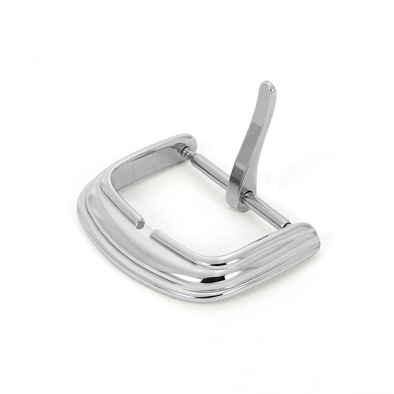 Wholesale Oil Pressure Buckle Silicone Watch Strap Buckle Stainless Steel 14mm to 26mm Black Silver Metal Watch Buckle-45