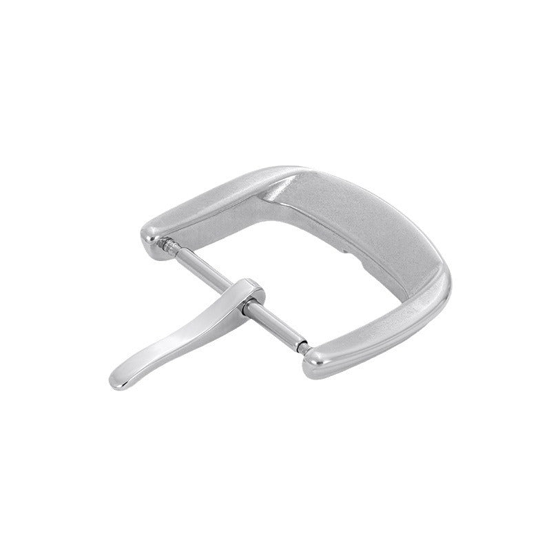 Wholesale Oil Pressure Buckle Silicone Watch Strap Buckle Stainless Steel 14mm to 26mm Black Silver Metal Watch Buckle-45