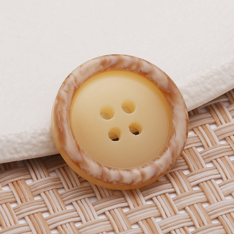 Resin Round Pattern Four-eye Sewing on Garment Buttons Shirt Fabric Storage Box Hand-stitched Clothing Coat Suit Buttons-45