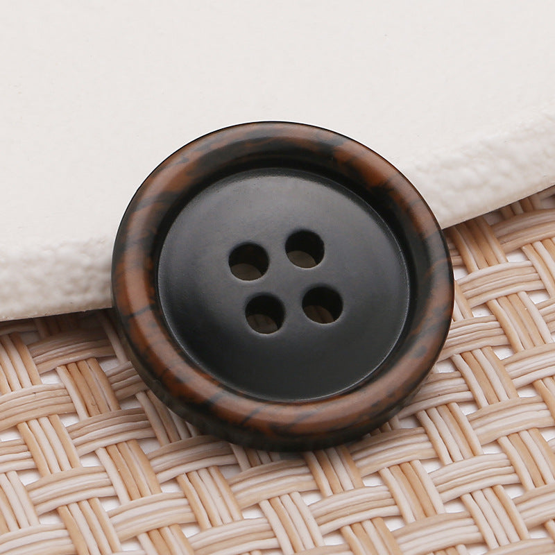 Resin Round Pattern Four-eye Sewing on Garment Buttons Shirt Fabric Storage Box Hand-stitched Clothing Coat Suit Buttons-45