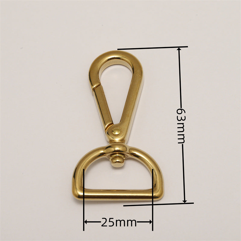 Factory Price Solid Brass Swivel Lever Snap Hook Brass snap Clip Carabiner For Bag DlY Leather Crafts-46
