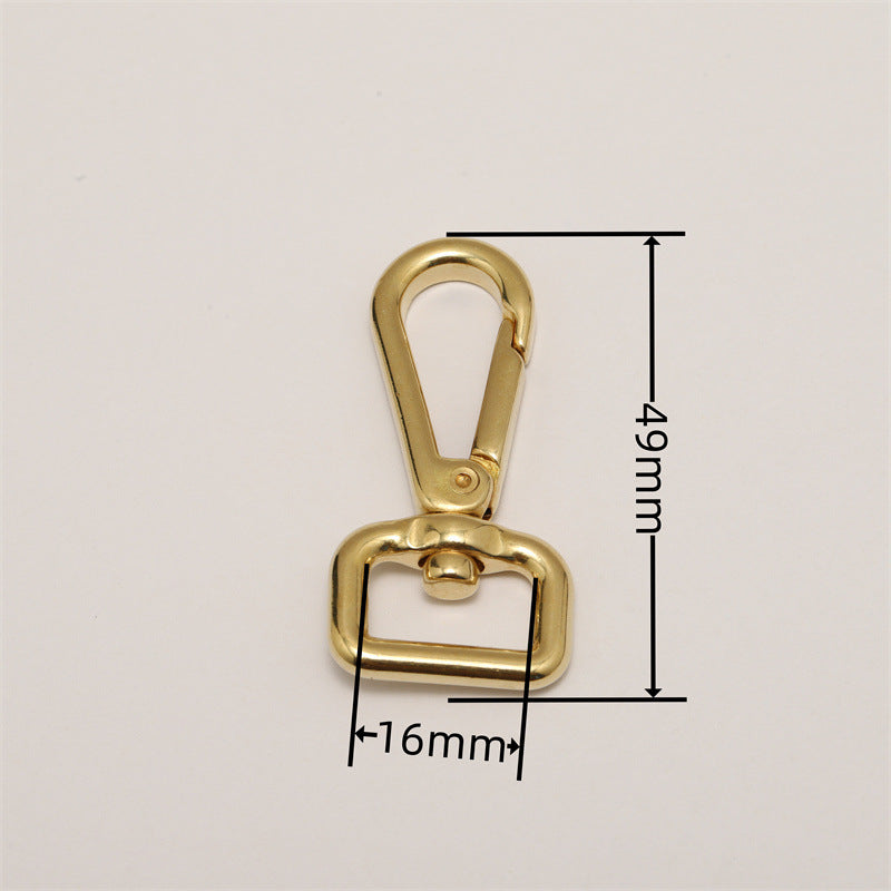 Factory Price Solid Brass Swivel Lever Snap Hook Brass snap Clip Carabiner For Bag DlY Leather Crafts-46