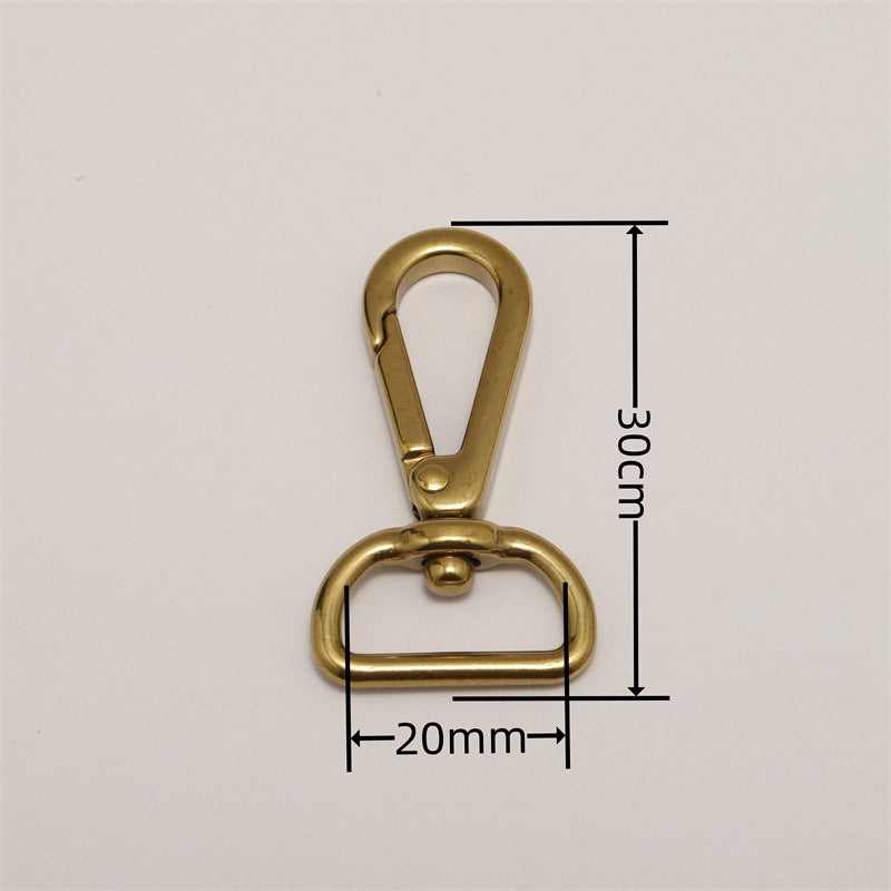 Factory Price Solid Brass Swivel Lever Snap Hook Brass snap Clip Carabiner For Bag DlY Leather Crafts-46