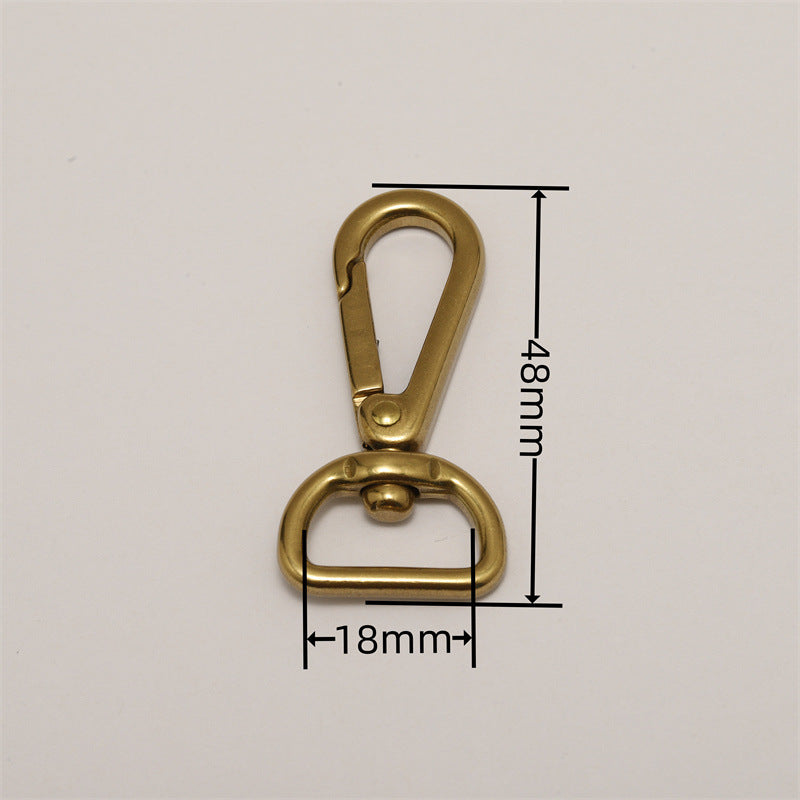 Factory Price Solid Brass Swivel Lever Snap Hook Brass snap Clip Carabiner For Bag DlY Leather Crafts-46