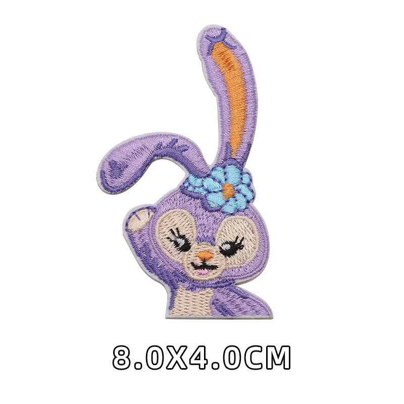 2025 factory customized cute cartoon teddy bear daisy flower clothes scarf decoration patch embroidery cloth paste-47