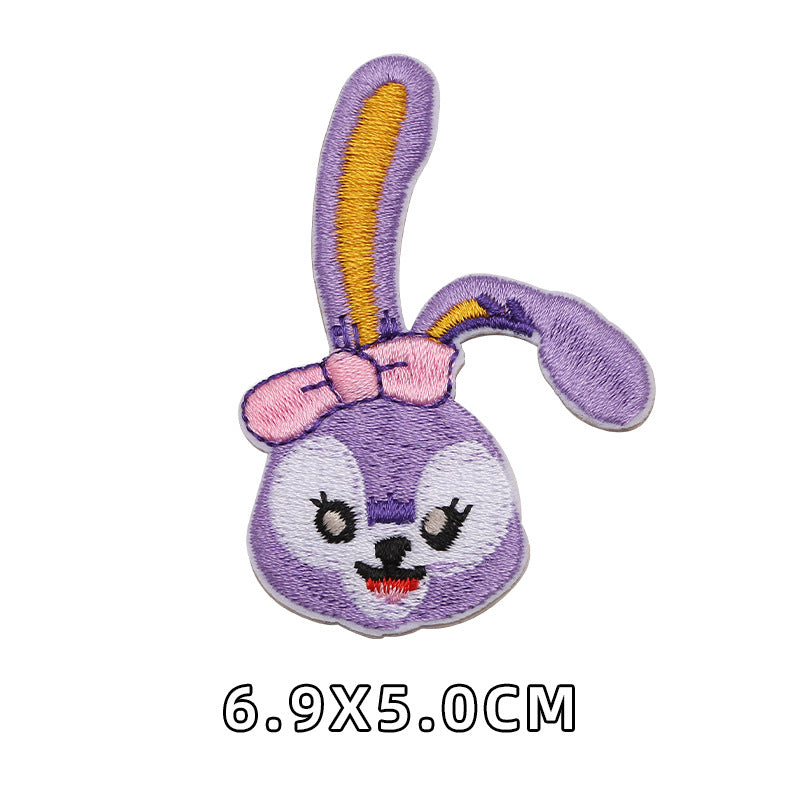 2025 factory customized cute cartoon teddy bear daisy flower clothes scarf decoration patch embroidery cloth paste-47