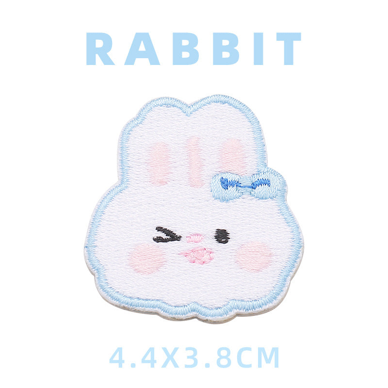 2025 factory customized cute cartoon teddy bear daisy flower clothes scarf decoration patch embroidery cloth paste-47