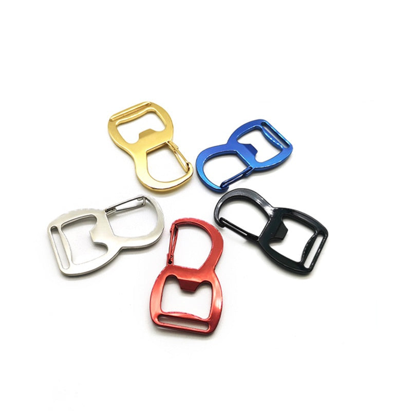 Factory direct sale high quality zinc alloy webbing bottle opener accessories hook multifunction Lanyard keychain-47