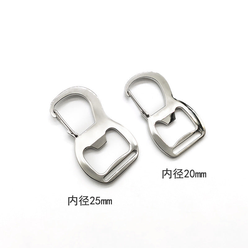 Factory direct sale high quality zinc alloy webbing bottle opener accessories hook multifunction Lanyard keychain-47