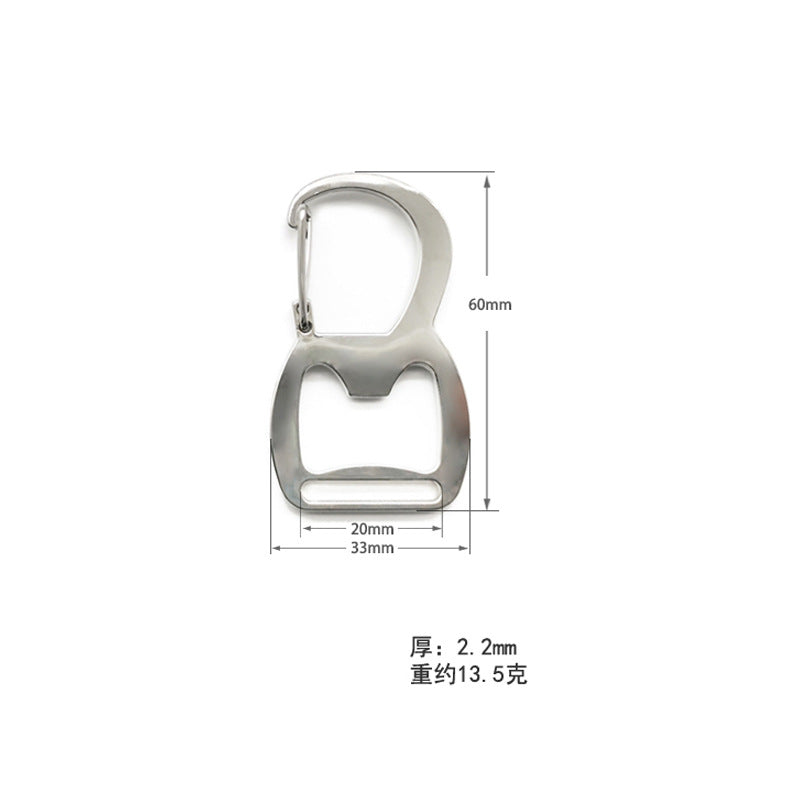 Factory direct sale high quality zinc alloy webbing bottle opener accessories hook multifunction Lanyard keychain-47