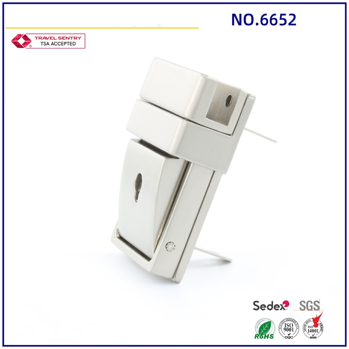 New Design Zinc Alloy Bag Lock Bag Accessory Nickle Color Set Metal Briefcase Lock With Key For Handbags-48